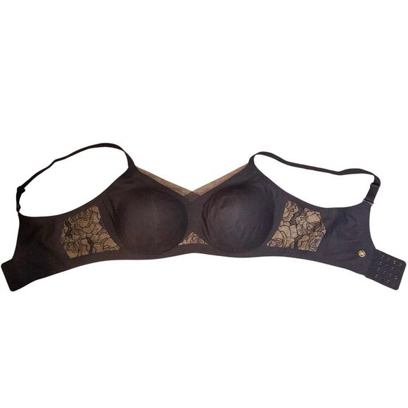Honeylove Crossover Lace Black Bra Size 1X or 40 C/D - Picture 5 of 8
